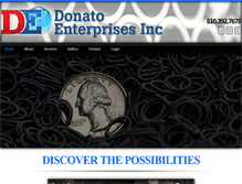 Tablet Screenshot of donato-enterprises.com